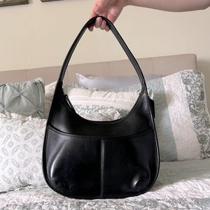 Vintage 90s Coach Ergo Black Leather Hobo Handbag 9033 With Included Insert
